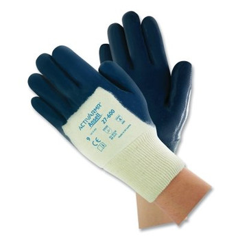 Ansell Hycron Nitrile Coated Gloves, Size 9, Blue (12 PR / DZ)