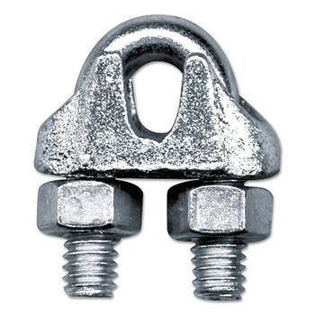 Peerless Malleable Wire Rope Clips, 1/4 in, Bright Zinc (10 EA / CTN) Peerless Malleable Wire Rope Clips, 1/4 in, Bright Zinc (10 EA / CTN)