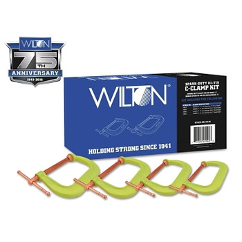 Wilton Spark-Duty 400CS Hi-Vis C-Clamp Kit, 2 in - 4 1/2 in Throat Depth (1 EA / EA)