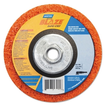 Norton Bear-Tex Blaze Rapid Non-Woven Depressed Center Discs, 4-1/2 in x 5/8 in - 11, 12000 RPM (1 EA / EA)