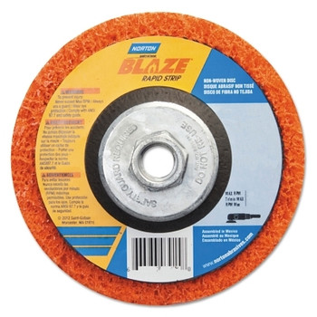 Norton Bear-Tex Blaze Rapid Non-Woven Depressed Center Discs, 4-1/2 in x 5/8 in - 11, 12000 RPM (1 EA / EA) Norton Bear-Tex Blaze Rapid Non-Woven Depressed Center Discs, 4-1/2 in x 5/8 in - 11, 12000 RPM (1 EA / EA)