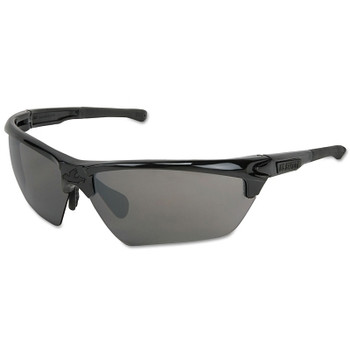 MCR Safety Dominator DM3 Safety Glasses, Polarized Black Mirror Lens, Duramass, Black Polycarbonate/TPR (12 PR / DZ)