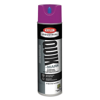 Krylon Quik-Mark Fluorescent Inverted Marking Paint, 17 oz, Flrscnt Purple (12 CN / CS)