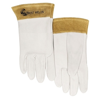 Best Welds 110-TIG Capeskin Welding Gloves, Medium, White (1 PR / PR)