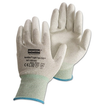 Honeywell North NorthFlex Light Task ESD Gloves, 2X-Large, Gray (12 PR / DZ)