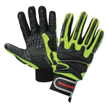 Honeywell Hand Protection RIG DOG Impact Gloves, Yellow/Black/Gray, X-Large (1 PR / PR)