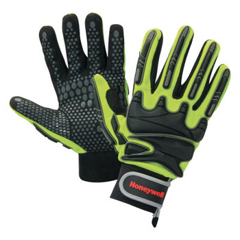 Honeywell Hand Protection RIG DOG Impact Gloves, Yellow/Black/Gray, Medium (1 PR/PR)