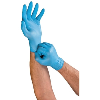 Ansell TouchNTuff Lightweight Nitrile Gloves, 3 mil, Large, Light Blue (1 BX / BX)