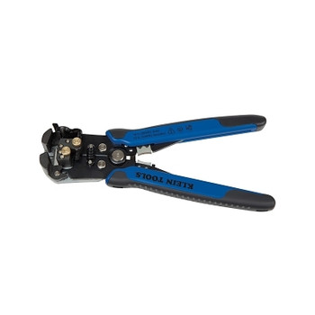 Klein Tools Self-Adjusting Wire Stripper/Cutter, 8 1/4 in, 12/2-14/2 Romex, 12-22 AWG Stranded, Blue/Black (1 EA / EA)