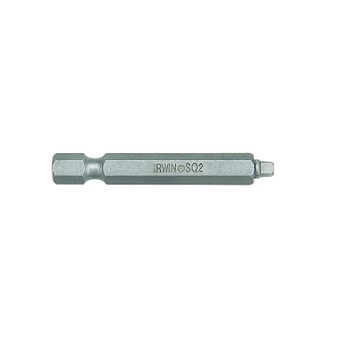 Irwin Square Recess Power Bits - 2 Piece Design, #2, 1/4 in (hex) Drive, 6 in (10 EA / PK)