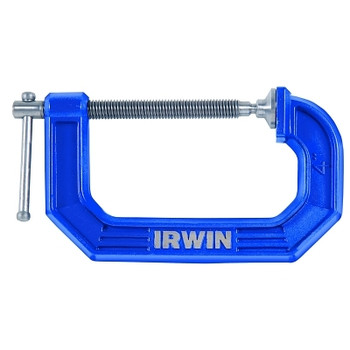 Irwin Quick-Grip C-Clamp, 4 in Throat Depth, 3 in Opening, Blue (1 EA / EA)