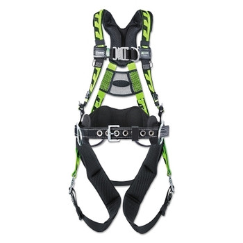 Honeywell Miller AirCore QuickConnect Harness, Front & Side D-Rings, Universal - L/XL Green (1 EA / EA)