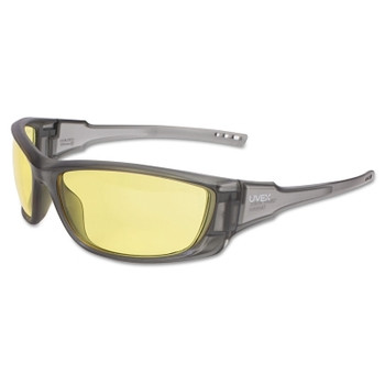 Honeywell Uvex A1500 Series Safety Eyewear, Amber Lens, Hard Coat, Gray Frame (10 EA / PK)