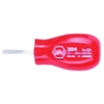 Wiha Tools Soft Grip Slotted Stubby Drivers, 7/32 in, 2.95 in Overall L (1 EA / EA)