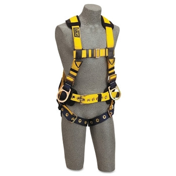 DBI-SALA Delta Iron Worker's Harness with Tongue Buckle Leg Straps, Back&Side D-Rings, S (1 EA / EA)