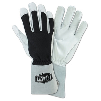 West Chester Nomex Tig Gloves, Nomex; Goat Leather; Kevlar Thread, Medium, Black; White; Gray (1 PR / PR)