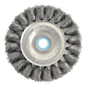 Weiler Wide Face Standard Twist Knot Wire Wheel, 10 in Dia. x 1 1/4in, 0.023 in, 4,500 rpm (1 EA / EA)