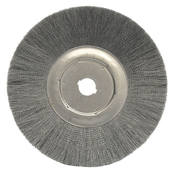 Weiler Narrow Face Crimped Wire Wheel, 12 in D, .006 Stainless Steel, 1-1/4 in Arbor (2 EA / CTN)