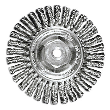 Weiler Roughneck Stringer Bead Wheel, 4 in D x 3/16 W, .02 in Wire, M10x1.25 Nut (5 EA / CT)
