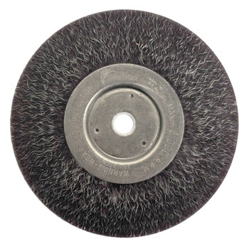 Weiler Polyflex Narrow Face Crimped Wire Wheel, 6 in D, .0104 Wire, 5/8-1/2 Arbor Hole (2 EA / CTN)