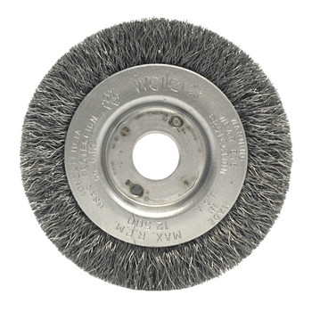 Weiler Narrow Face Crimped Wire Wheel, 3 in D, .006 Stainless Steel Wire (2 EA / PK)