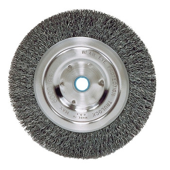 Weiler Vortec Pro Crimped Wire Wheel, 6 in D, .008 Carbon Steel, 6,000 rpm, Retail Pk (1 EA / EA)