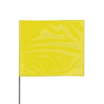 Presco Stake Flags, 4 in x 5 in, 36 in Height, Yellow (100 EA / BDL)