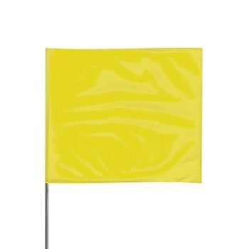 Presco Stake Flags, 2 in x 3 in, 18 in Height, Yellow (100 EA / BDL)