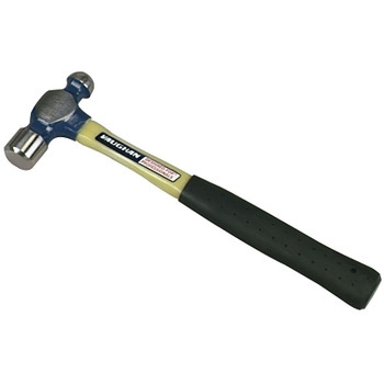 Vaughan Ball Pein Hammer, Straight Fiberglass Handle, 13 in, Forged Steel 12 oz Head (4 EA / CTN)