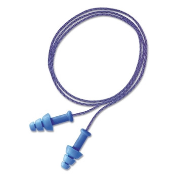 Howard Leight by Honeywell SmartFit Reusable Earplugs, TPE, Blue, Corded (500 EA / CA)