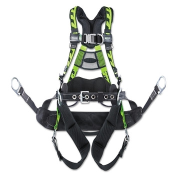 Honeywell Miller AirCore QuickConnect Harness w/ Bosun Chair, Universal - L/XL Green (1 EA / EA)