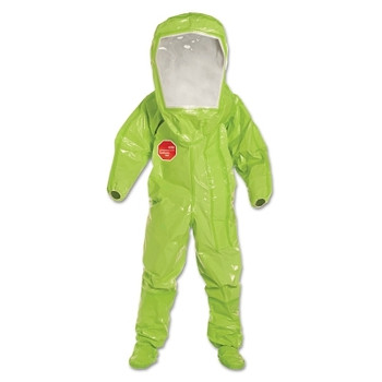 DuPont Tychem TK Encapsulated Level B Coverall, High Visibility Lime Yellow, Large (1 EA / EA)