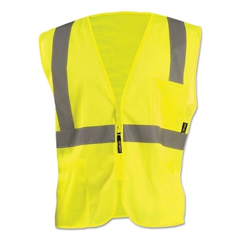 OccuNomix High Visibility Value Mesh Standard Zipper Safety Vests, X-Large (1 EA / EA)