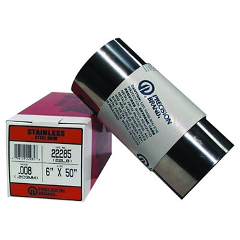 Precision Brand Stainless Steel Shim Stock Rolls, 0.0015", Stainless Steel 302, 0.025"x50"x 6" (1 ROL / ROL) Precision Brand Stainless Steel Shim Stock Rolls, 0.0015", Stainless Steel 302, 0.025"x50"x 6" (1 ROL / ROL)