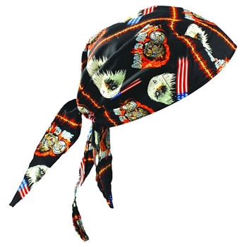 OccuNomix Tuff Nougies Deluxe Tie Hats, One Size, Motorcycle (1 EA / EA)