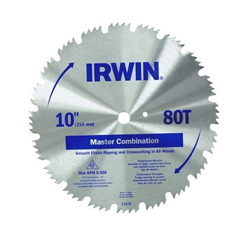 Irwin Steel Circular Saw Blades, 10 in, 80 Teeth (5 EA / BOX)