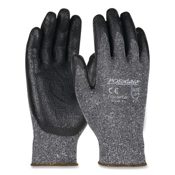 West Chester Nitrile Coated Gloves, Medium, Black/Gray, 9-1/2 in L, Palm Coated (12 PR / DZ)