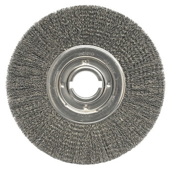 Weiler Medium Crimped Wire Wheel, 12 in D x 1 1/4 in W, .0118 in Steel Wire, 3,600 rpm (1 EA / EA)