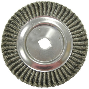 Weiler Standard Twist Knot Wire Wheel, 15 in D, .016 in Steel Wire, 1 1/4 in Arbor Hole (2 EA / CTN)