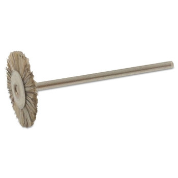 Weiler Miniature Stem-Mounted Wheel Brushes, 3/4 in Dia, Natural Hair, 37,000 rpm (144 EA / CTN)