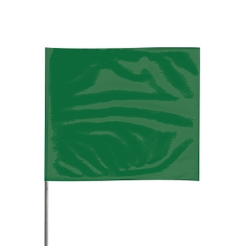 Presco Stake Flags, 4 in x 5 in, 24 in Height, Green (1000 EA / BX)