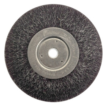 Weiler Polyflex Narrow Face Crimped Wire Wheel, 6 in D, .014 Steel, 5/8-1/2 Arbor Hole (2 EA / CT)