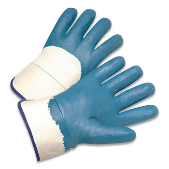 West Chester Nitrile Coated Gloves, X-Large, Blue, Palm Coated, Smooth Finish (120 PR / CA)