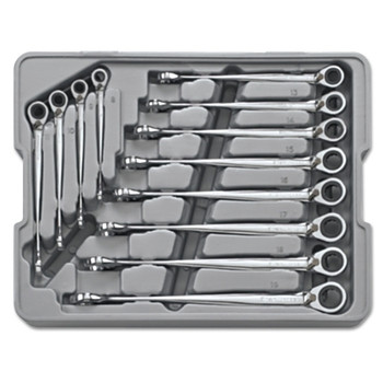 GEARWRENCH 12 Pc. XL X-Beam Reversible Combination Ratcheting Wrench Set, Metric (1 ST / ST)