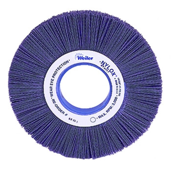 Weiler Nylox Crimped-Filament Wheel Brush, 14 in D x 1 1/8 W, .04 Bristle, 1,800 rpm (2 EA / CTN)