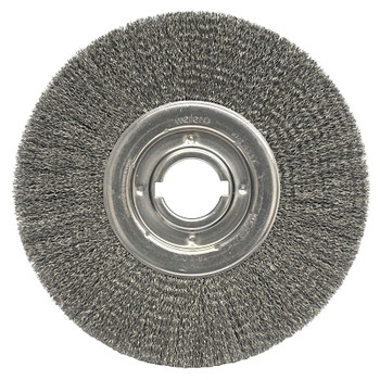 Weiler Medium Crimped Wire Wheel, 12 in D x 1 1/4 in W, .014 in Steel Wire, 3,600 rpm (1 EA / EA)