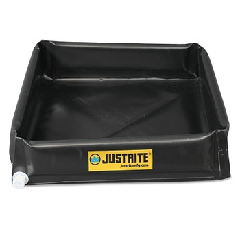 Justrite Mini-Berm Flex Trays, Black, 30 gal, 3 ft x 3 ft (1 EA / EA)