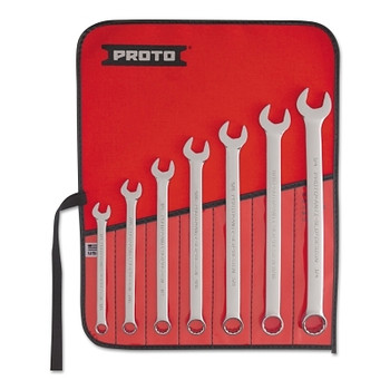 Proto Torqueplus 12-Point Combination Wrench Sets, 7 Piece, Inch, Flat Handle, Polish (1 SET / SET)