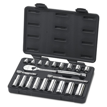 GEARWRENCH 21 Piece Surface Drive Socket Sets With 84 Tooth Ratchet, 3/8 in, 6 & 12 Point (1 ST / ST)