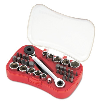 GEARWRENCH 35 Piece Micro-Driver Ratcheting Wrench Set, Sockets-1/4";Bits-1/4", 5/16, 6 Pt (1 ST / ST)